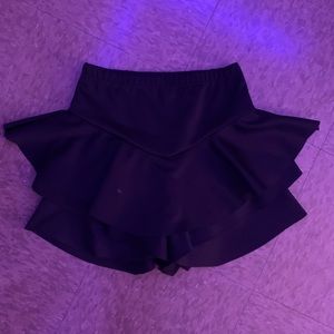 Boohoo Black mini ruffle skirt